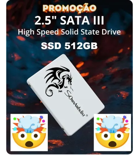 Ssd 512GB SomnAmbulist Sata 3 2.5" 6Gb/s Notebook Pc Computador