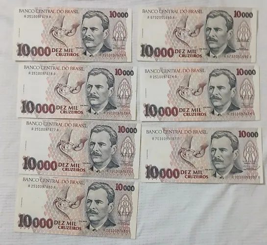 Notas antigas sem dobra novíssima 
