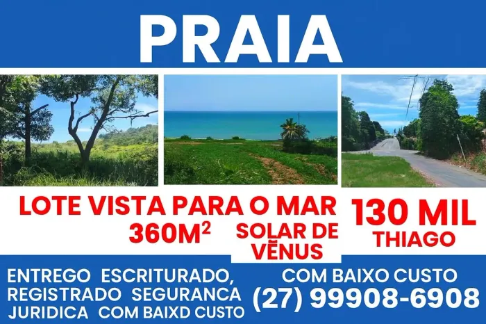 Lote próximo a praia, parcelo, troco, aceito propostas, aceito veículos, Ponta da Fruta