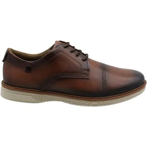 Sapato Masculino Pegada Cardiff Couro Bico Redondo Marrom 12670203