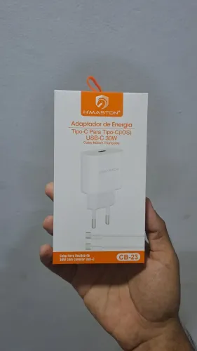Carregador turbo 30w iPhone e tipo C carregamento super rápido