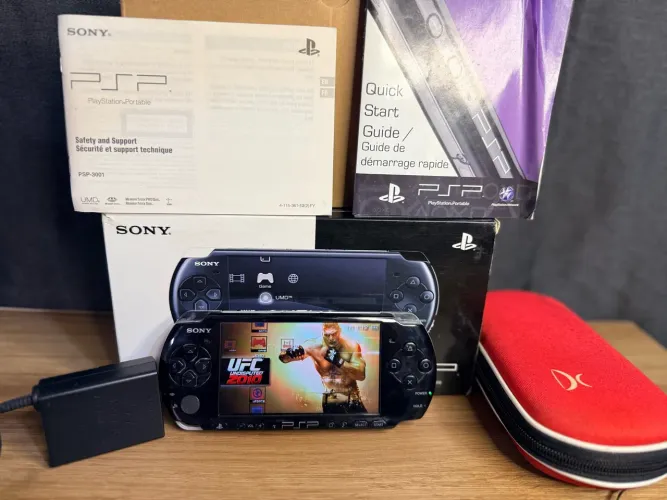 PSP 3001 Black Piano na caixa, Brilhando! CIB Perfeito