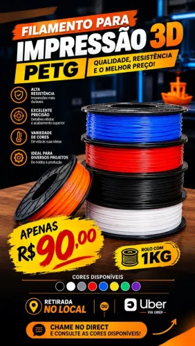 Filamento PETG - preço promocional