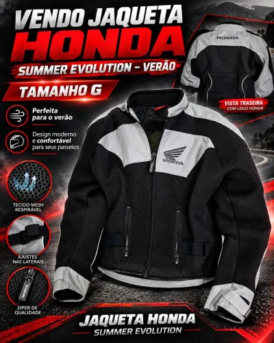 Jaqueta Honda Summer Evolution - Tamanho G | Excelente Estado