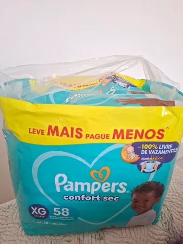 Fralda Descartavel Pampers Confort Sec XG 58 Unidades 