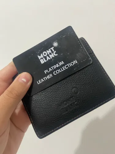 Carteira Montblanc Original Platinum Leather Collection em Couro Legítimo