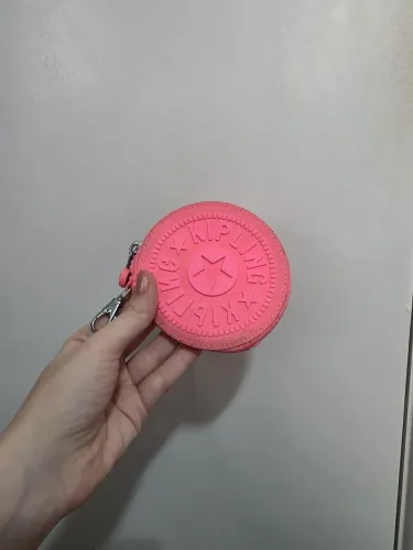 Bolsa de moedas Kipling original rosa neon