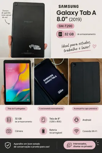 Vendo tablet, semi novo