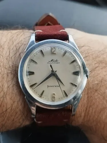 Relógio Mido Powerwind Multifort 1950s Swiss Made