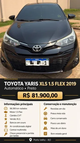 Toyota Yaris XLS 1.5 Flex 16V 5P Aut. 2019