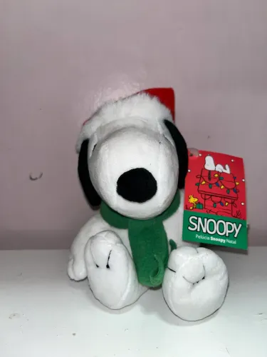 Pelúcia Snoopy de Natal com etiqueta