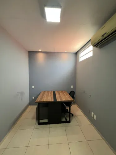 Mesa Estação de Trabalho Escritório 2 Lugares - Estrutura Metal Preta + Tampo Madeira