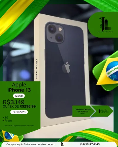 IPHONE 13, 5G, 128GB, LACRADO, EXCLUSIVO!