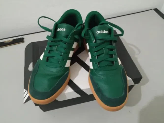 tênis adidas verde escuro+branco masculino - breaknet 3.0