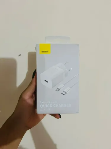 Carregador Baseus Super Si 20W Original + Cabo (Novo na Caixa)