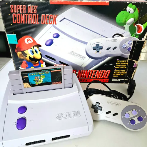 Snes baby na caixa console super Nintendo