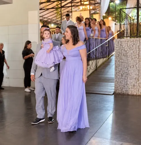 Vestido de festa lilás