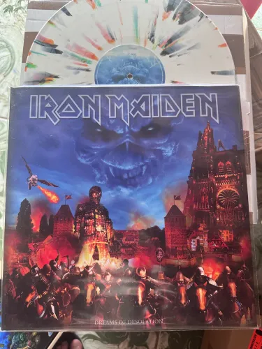 Iron Maiden vinyl splatter disco LP colecao Dreams of desolation 