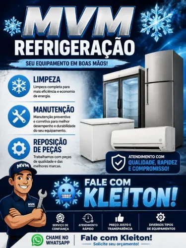 mvm: REFRIGERAÇÃO manutenção limpeza e instalação