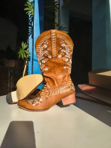 Bota cowboy feminina original 
