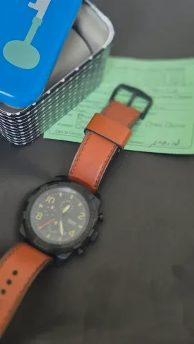 Relógio Fossil Masculino Automático em Couro Marrom