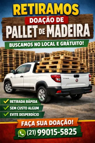 Retiro DOAÇÃO de Pallet de Madeira - Busco no Local GRÁTIS