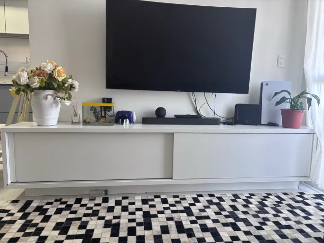 Balcão branco 2,50mx0,35cmx0,55cm