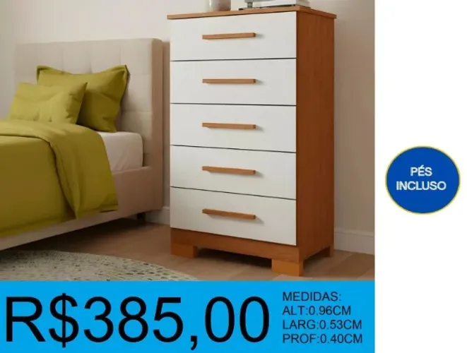 Cômoda alt: 96cm larg: 53cm - á pronta entrega e frete gratuito!