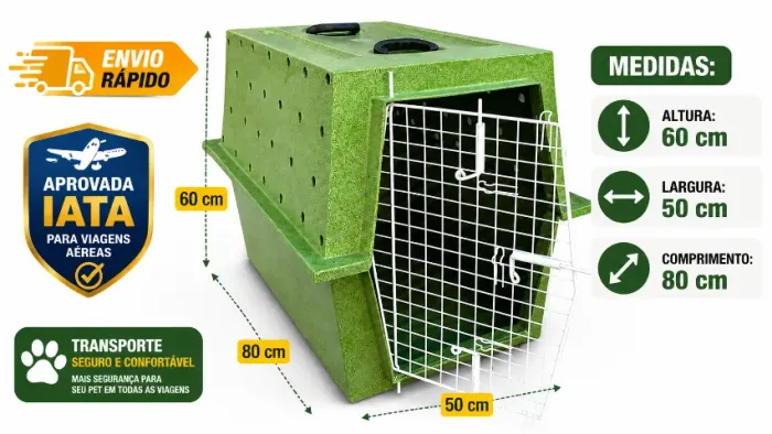 Caixa De Transporte  de Animais 300l -nº6 -padrão IATA