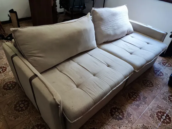 [Promoção] Sofá retrátil 4 lugares que vira cama casal
