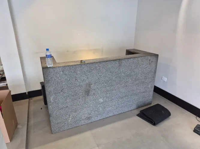 Mármore cinza Balcão Recepção