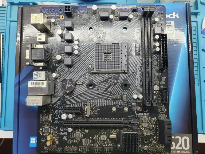 Placa mãe AM4 Asrock A520m-HVS - LEIA!!