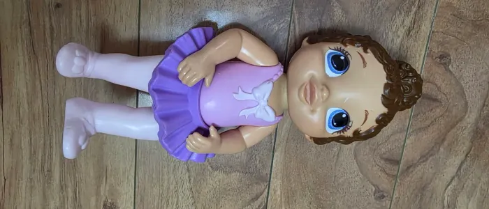 Boneca menina criança brinquedo baby alive bailarina morena cabelo preto