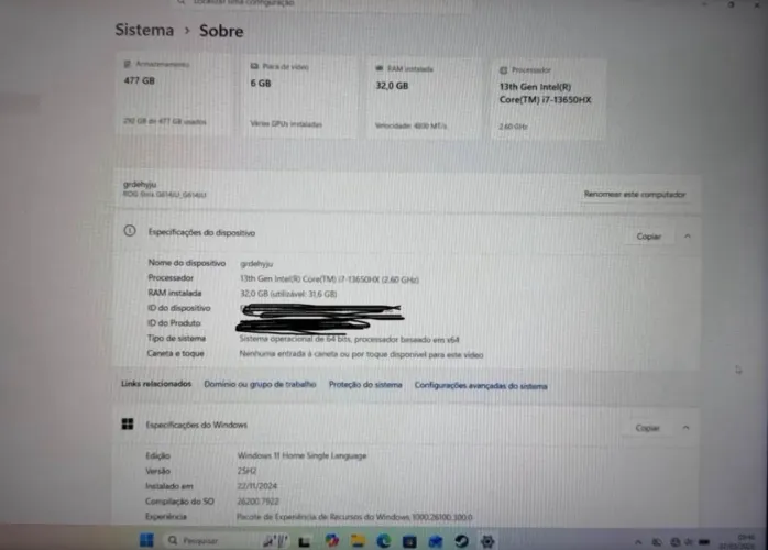 Notebook Gamer DDR5 RTX 4050