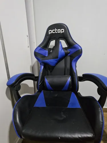 Cadeira Gamer Pctop Strike Azul com rodas