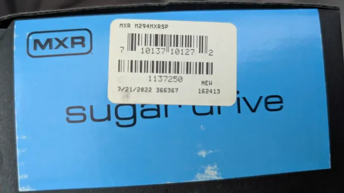 Pedal MXR Sugar Drive M294 - Overdrive Transparente (Estado de Novo)
