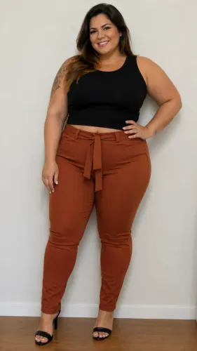 CALÇA FEMININA BENGALINE SKINI PLUS SIZE