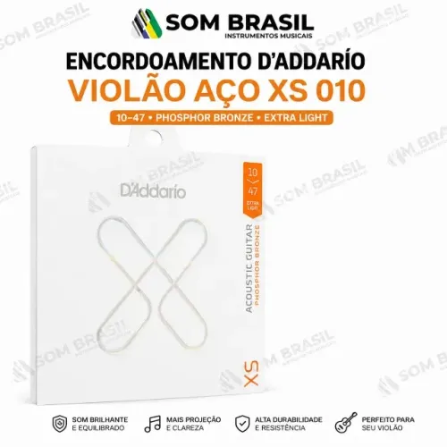 ENCORDOAMENTO D"DÁRIO VIOLÃO AÇO 010 XS