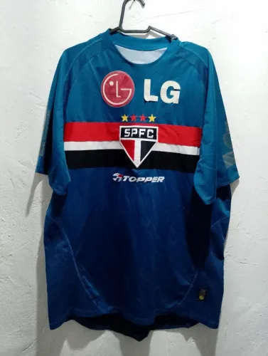 (GG) Camisa Treino São Paulo Topper LG 2004/2005 Azul #10