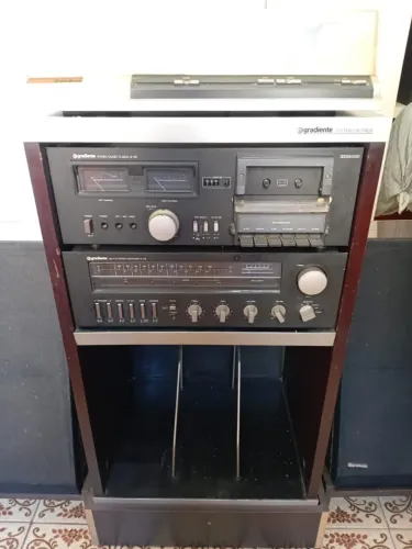 RARIDADE - System Gradiente Vintage Completo + Toca-Discos Garrard + Receiver + Tape Deck 