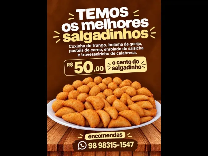 PROMOÇÃO!CENTO DE SALGADOS 50,00