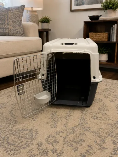 Caixa de Transporte para Cães XG com Rodinhas