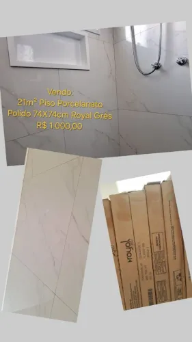 Piso Revestimento Porcelanato Polido 74X74cm Royal Grés - últimos 21m²