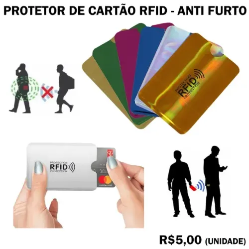 Protetor de Cartão RFID - Anti Furto - 2 Unidades