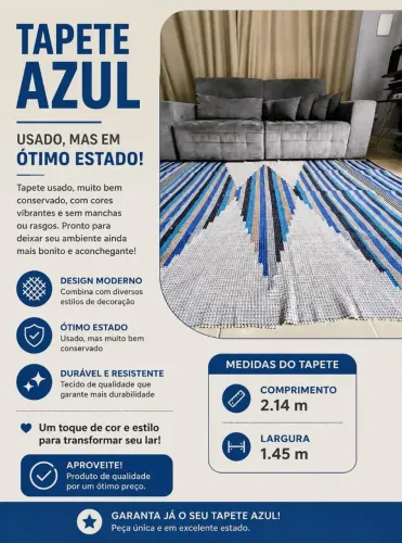 TAPETE AZUL - APENAS R$ 50,00!