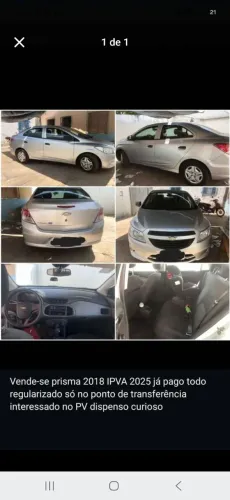 Chevrolet Prisma Sed. Joy/ LS 1.0 8V Flexpower 4P 2018