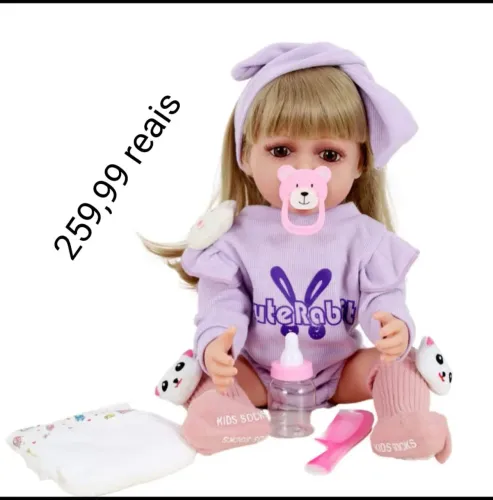 Boneca bebê reborn em silicone 