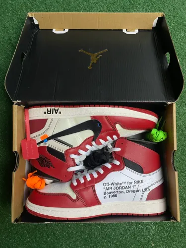 Tênis Nike Air Jordan 1 High X Off White CHICAGO TAM 44