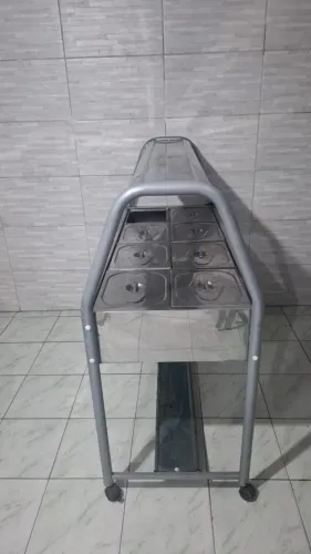 Carrinho Buffet Self Service Térmico 7 Cubas Quentes
