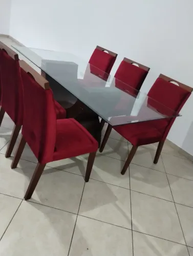 Jogo de mesa 6 cadeira